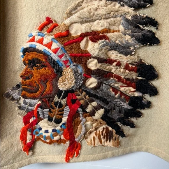 Vintage Hudson’s Bay Point Blanket Jacket – “Free Leonard Peltier” – Wool Coat - Picture 7 of 11